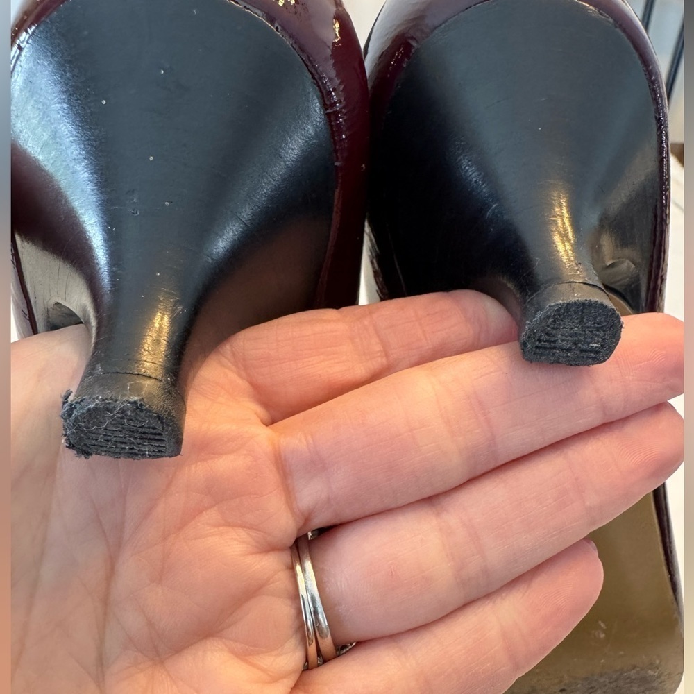 Peter Kaiser Patent Burgundy Kitten Heel Pump with Bow Detail, sz 9 (UK 6.5) - Picture 11 of 14